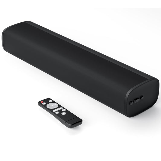 MZEIBO TV Sound Bar Sound Bars for Smart TV Bluetooth 5.0 Soundbar 50W 17Inch Small Soundbars with ARC/Optical/AUX Connection TV Soundbar Surround Sound Bars (Black)